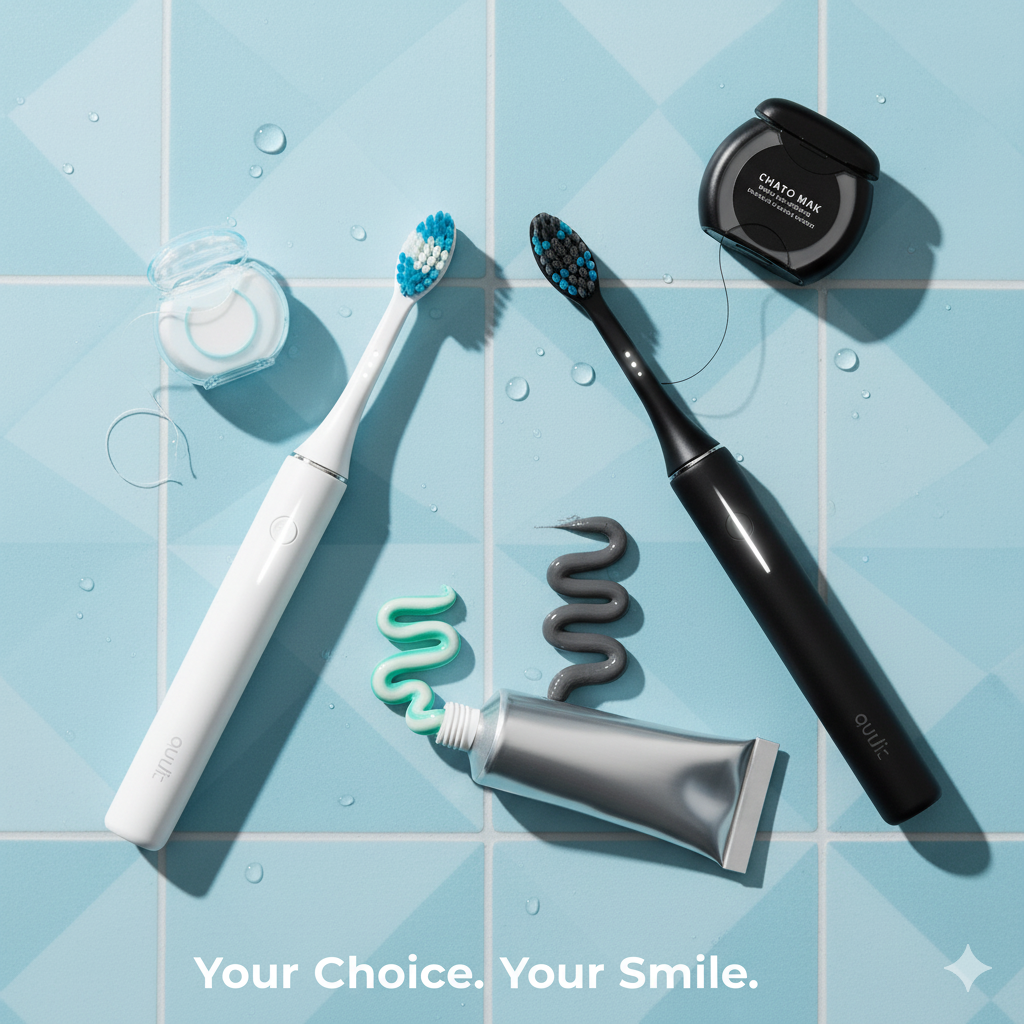 Choosing toothbrush and toothpaste