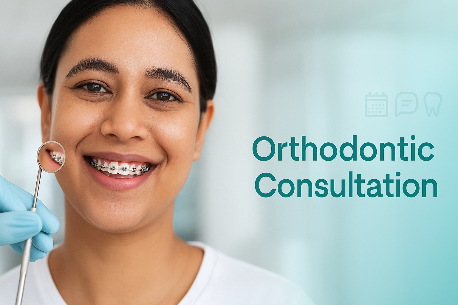 Orthodontic consultation with digital plan