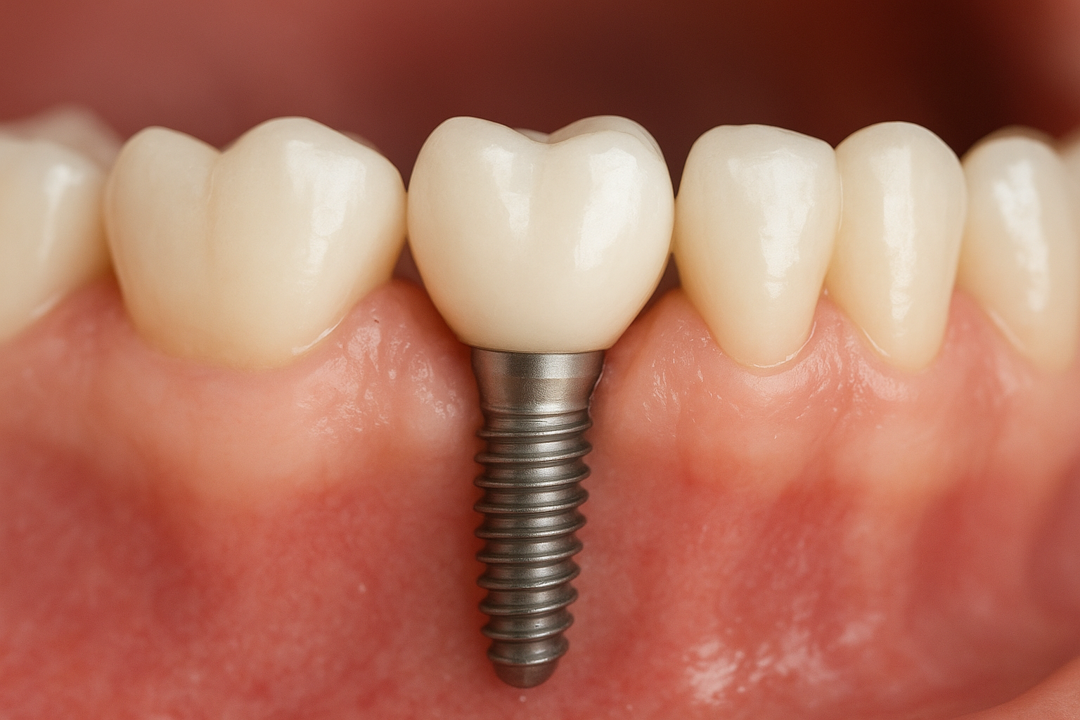 Dental implant with crown